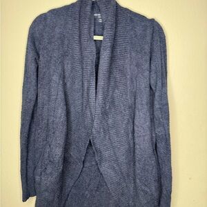 Barefoot dreams cardigan xs/small navy preowned